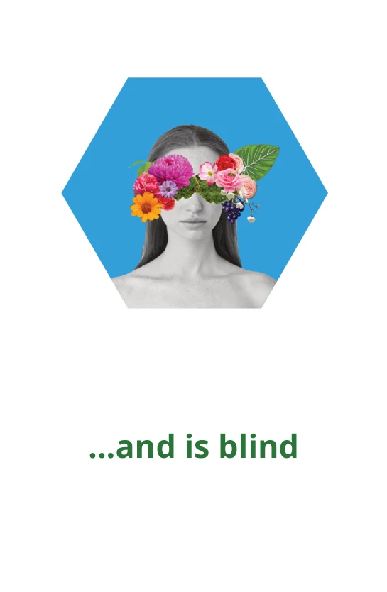 Open Minds condition card: ...and is blind.