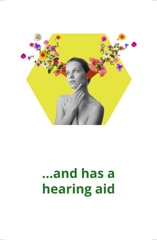 Open Minds condition card: and has a hearing aid.